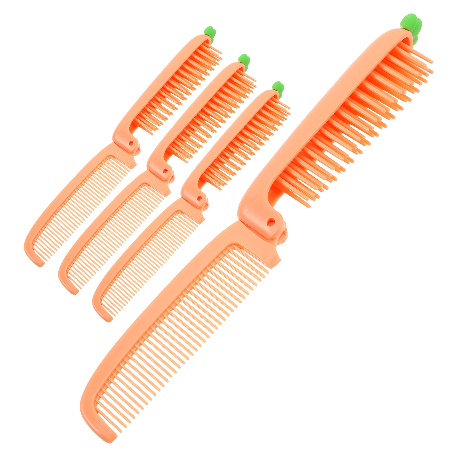 Hair Care Orange - 4Pcs Children Cartoon Carrot Folding Fine