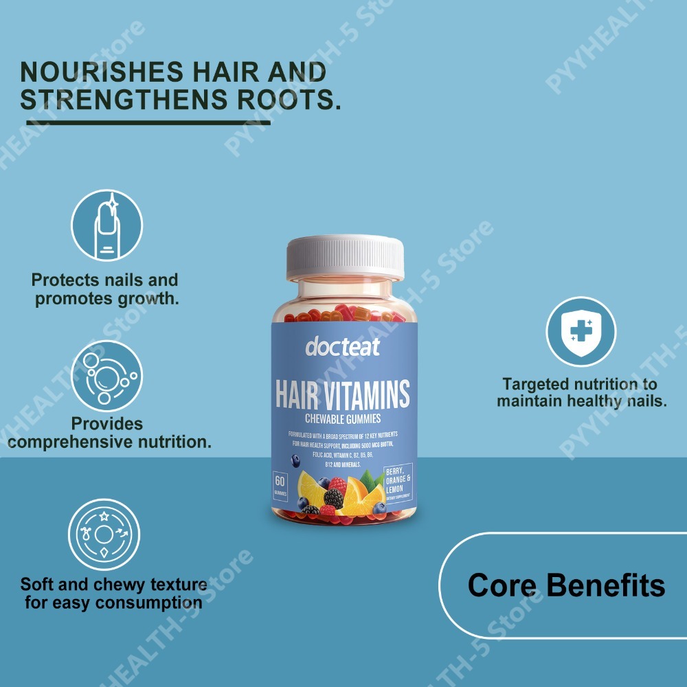 Hair Care Orange - Hair Skin Nails Beauty Gummies with
