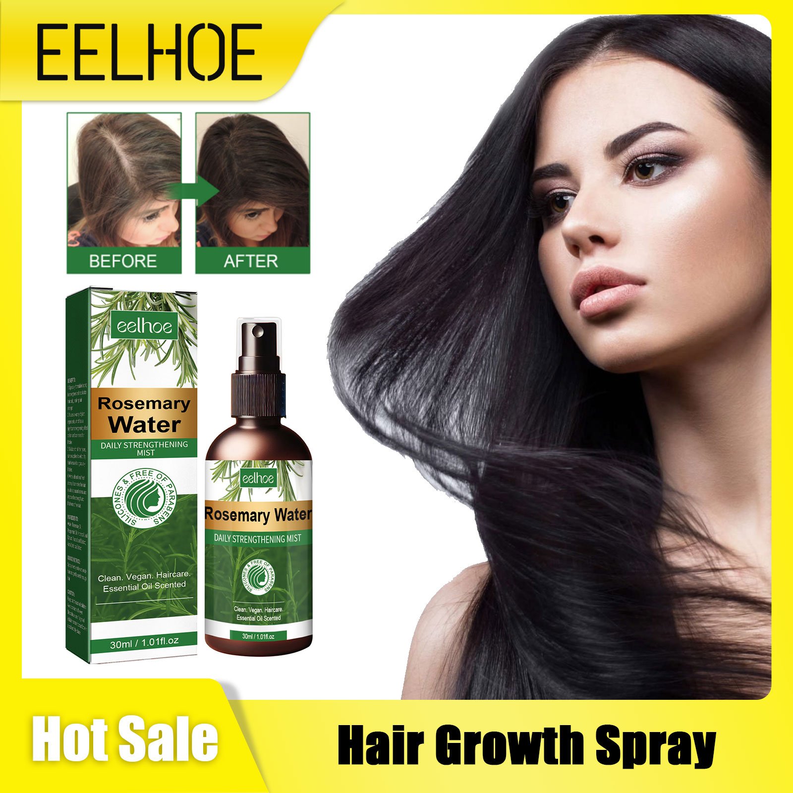 Hair Care Organic - Rosemary Spray for Hair Nourishing Scalp