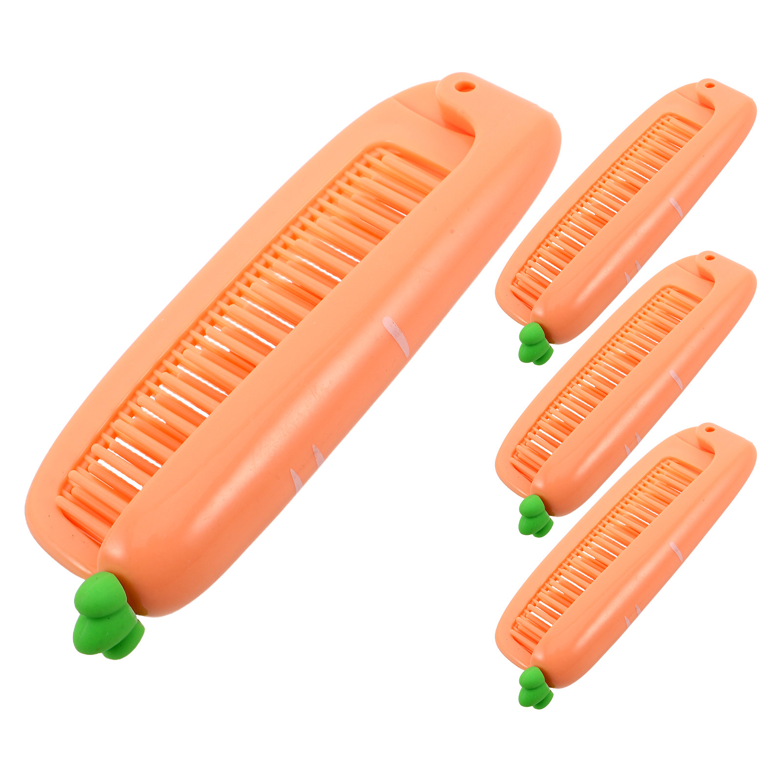 4Pcs Children Cartoon Carrot F - Hair Care Orange review and price