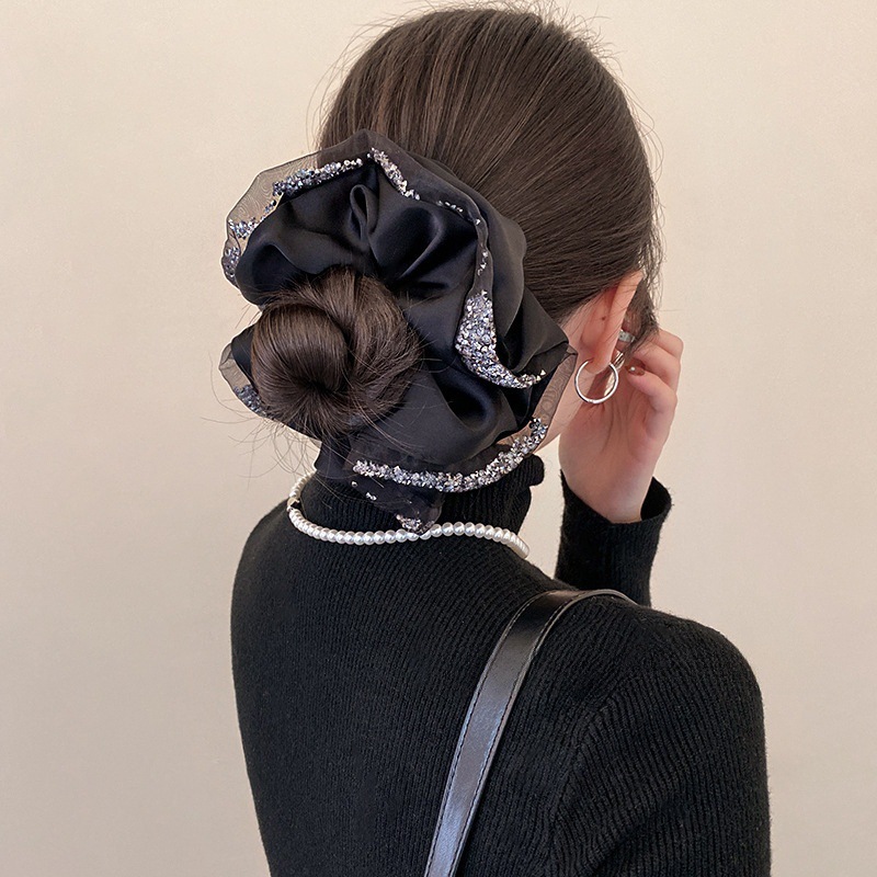 Oversized Silk Crystal Hair Sc - Hair Net Invisible review and price