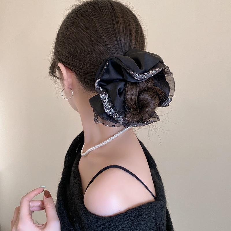 Oversized Silk Crystal Hair Sc - Hair Net Invisible review and price